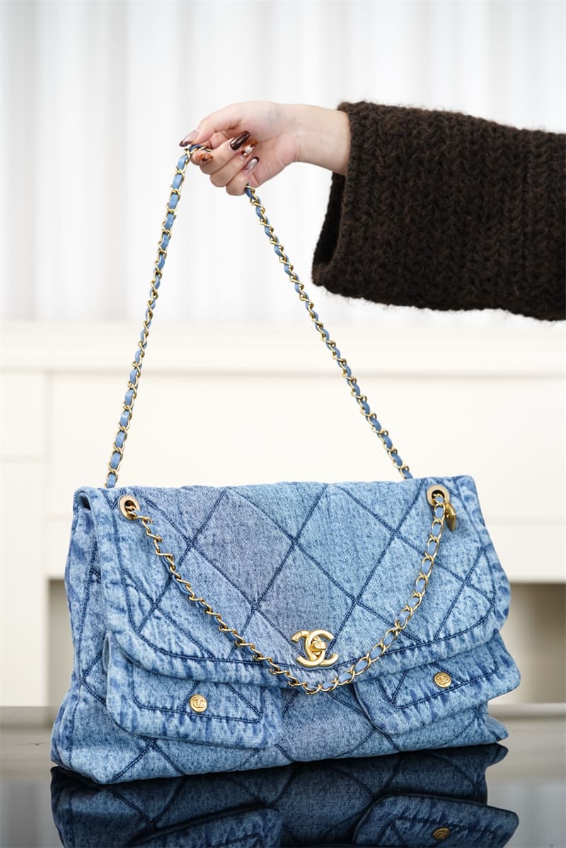 샤넬 25K 투포켓 맥시 플랩백 - Bag (샤넬) - 이미지 5