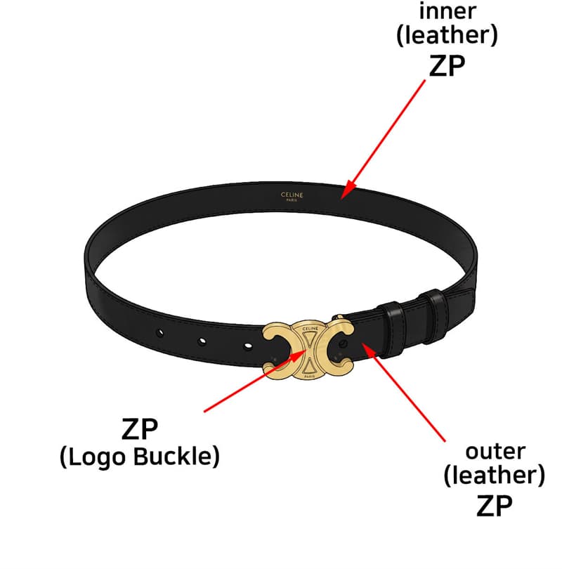 셀린느 트리옹프 벨트 1.8 - 벨트 (셀린느) - 이미지 3