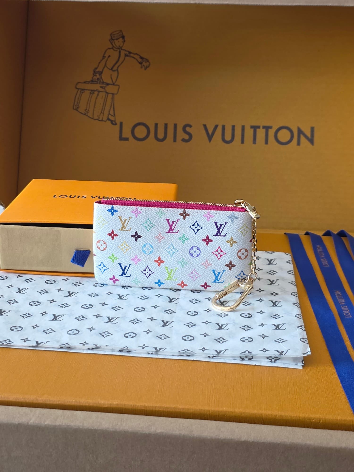 루이비통 모노그램 멀티컬러 키 파우치 - 지갑 (Louis Vuitton) - 이미지 2
