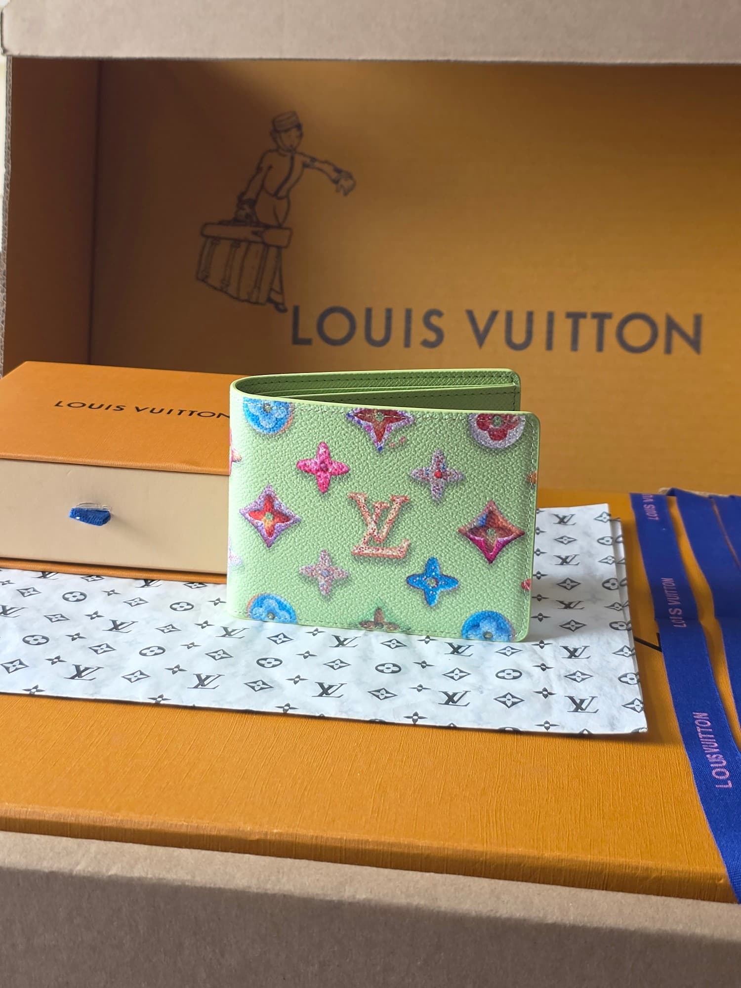 Louis Vuitton 루이비통 슬렌더 월릿 모노그램 크래커 피스타치오 레플리카 - 지갑 | 제이샵 레플리카 사이트
