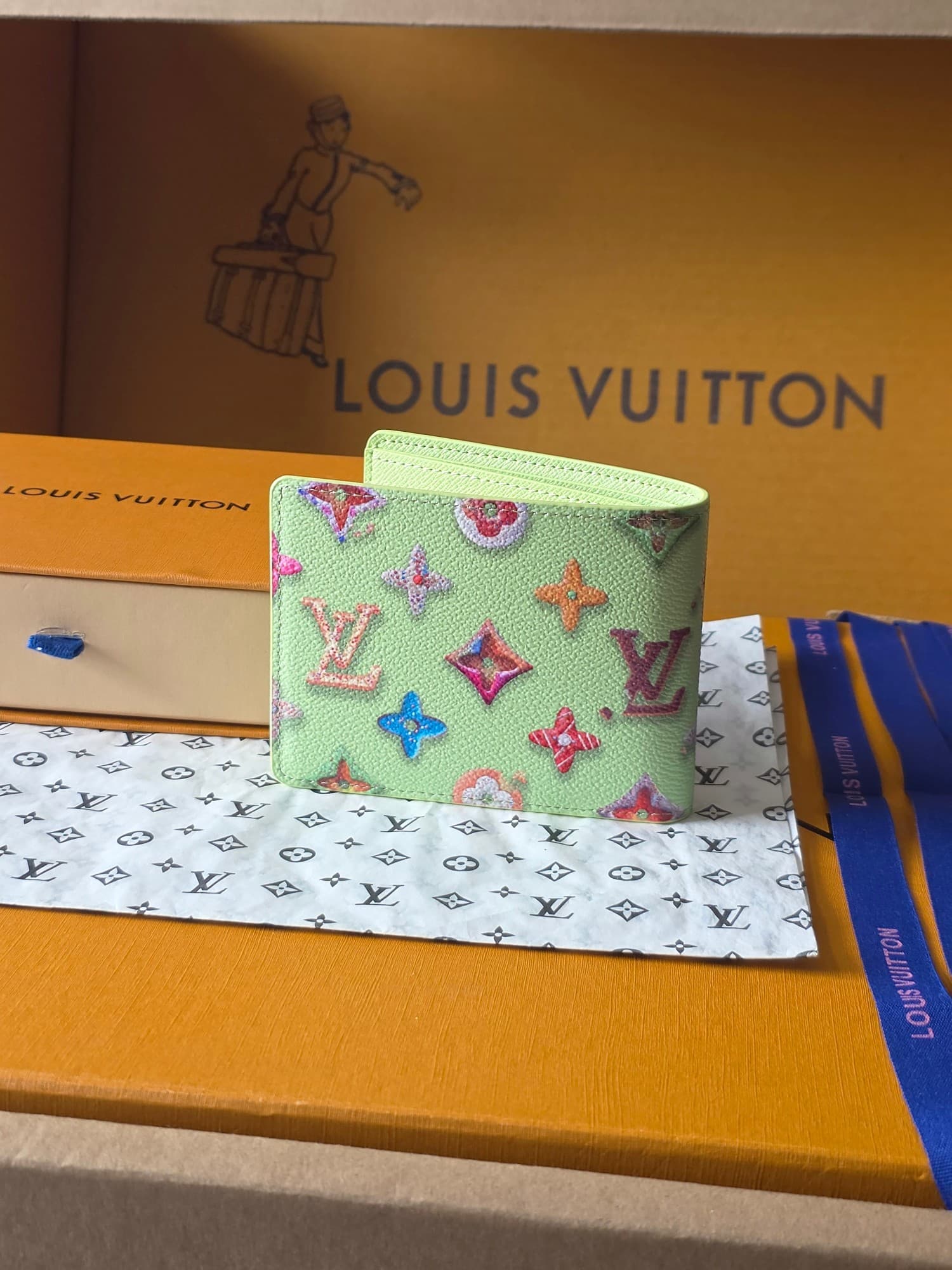 루이비통 슬렌더 월릿 모노그램 크래커 피스타치오 - 지갑 (Louis Vuitton) - 이미지 2