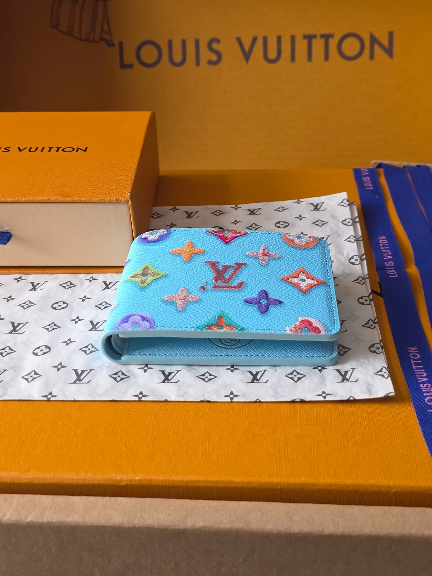 루이비통 슬렌더 월릿 모노그램 크래커 블루 - 지갑 (Louis Vuitton) - 이미지 3